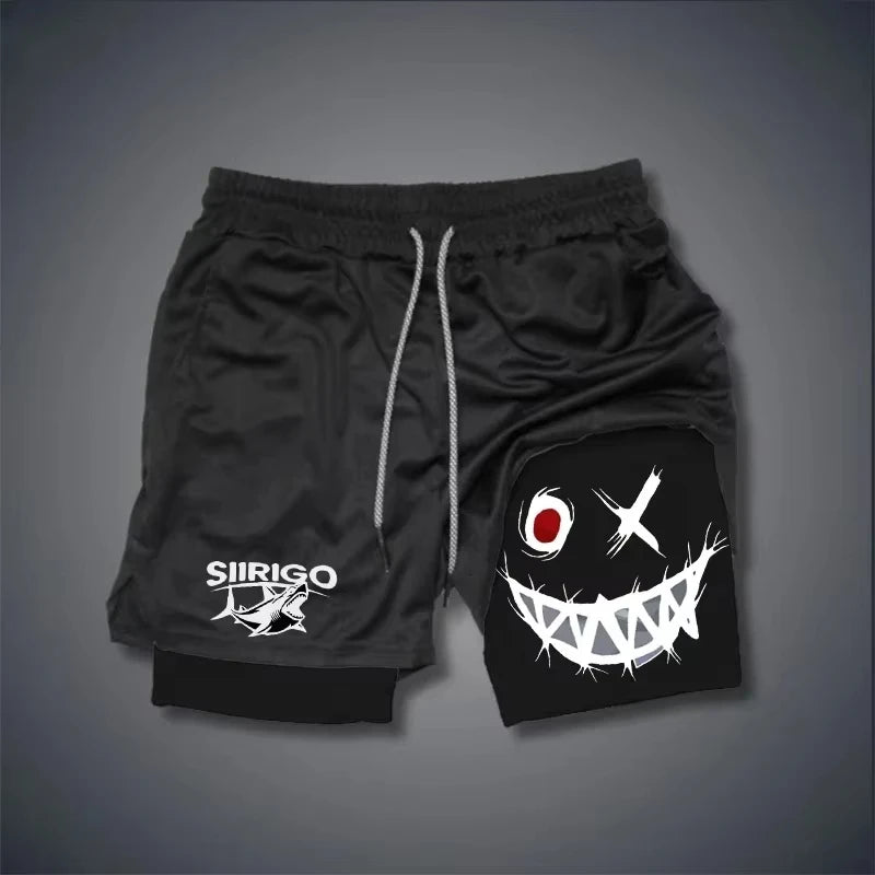 Men's 2 in 1 double layer quick drying shorts
