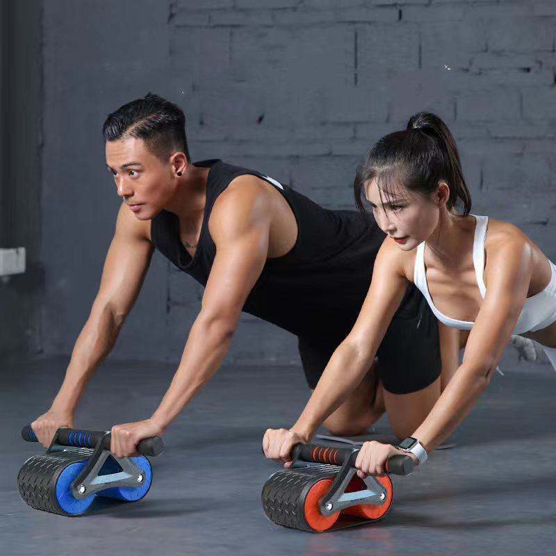 Double Wheel Abdominal Exerciser Women Men Automatic
