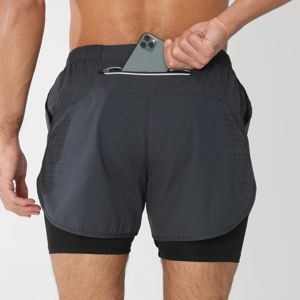 Men Running Shorts Gym Sports