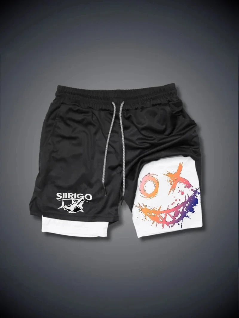 Men's 2 in 1 double layer quick drying shorts