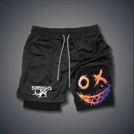 Men's 2 in 1 double layer quick drying shorts