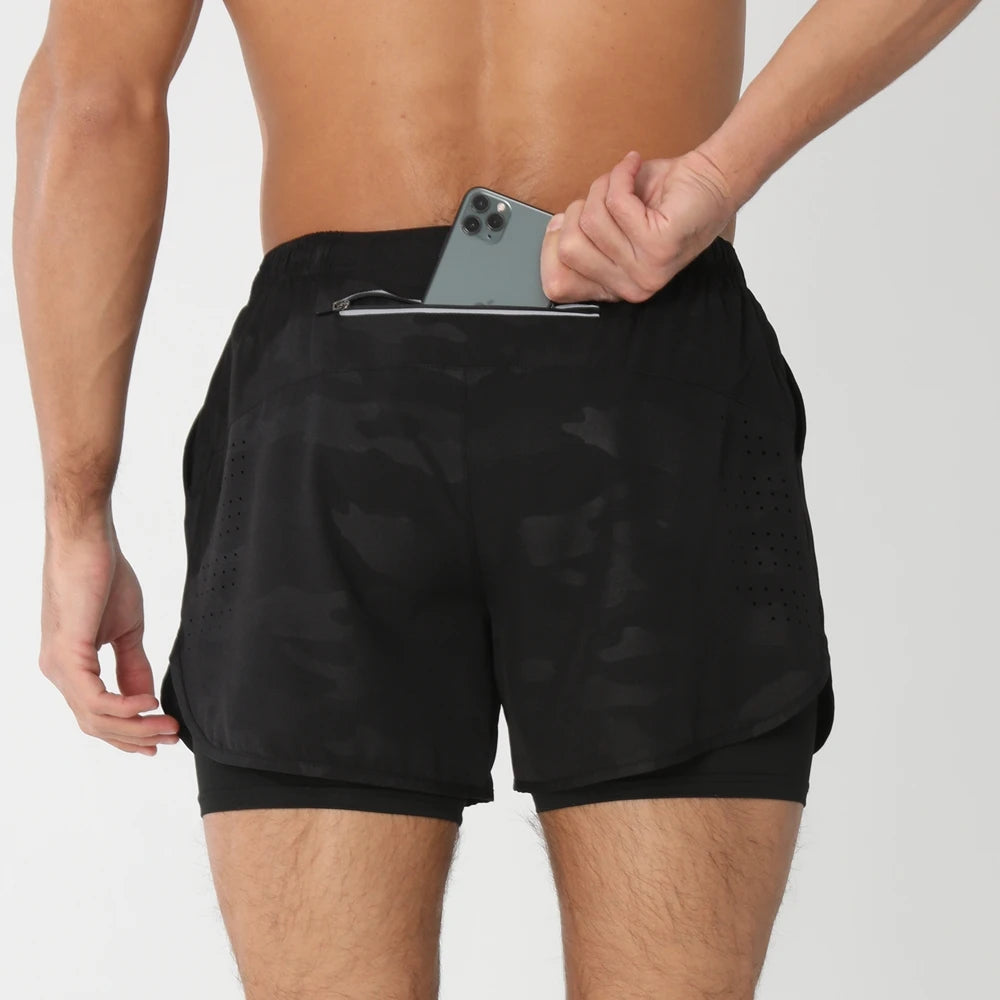 Men Running Shorts Gym Sports