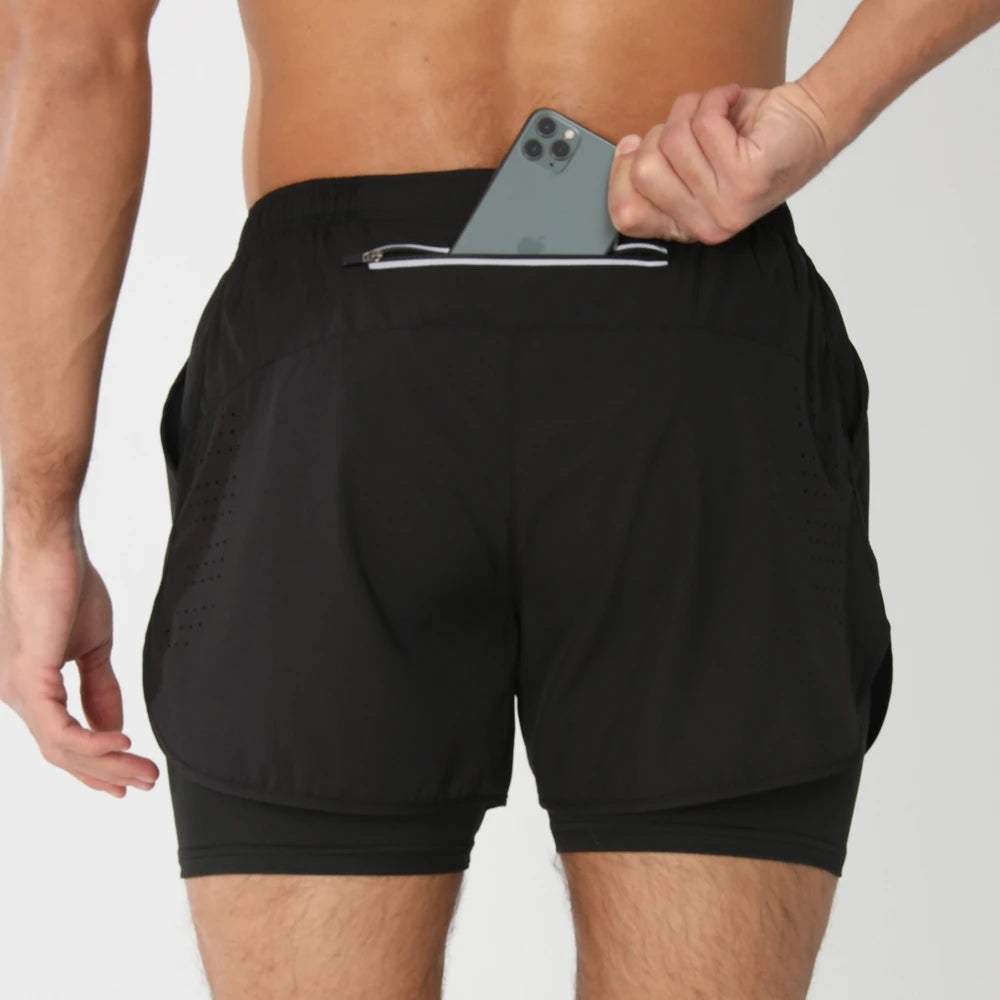 Men Running Shorts Gym Sports